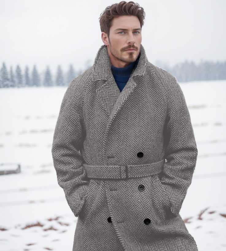 2024 New Casual Woolen Coat Double Breasted Slim Fit Jacket_voghion.com