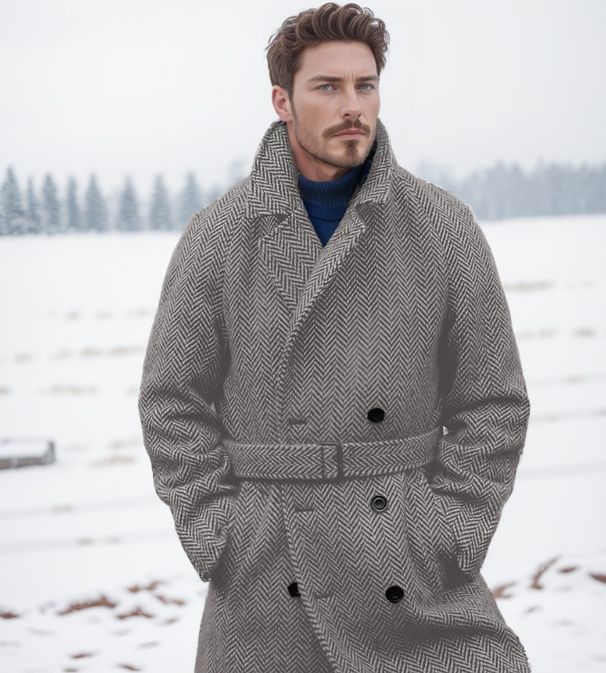 2024 New Casual Woolen Coat Double Breasted Slim Fit Jacket_voghion.com