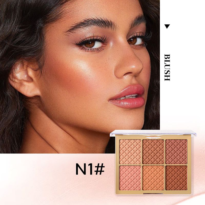 MISS ROSE Natural Matte Rouge Blush Facial Contour Pearlescent Three Dimensional Rouge Palette Makeup_voghion.com