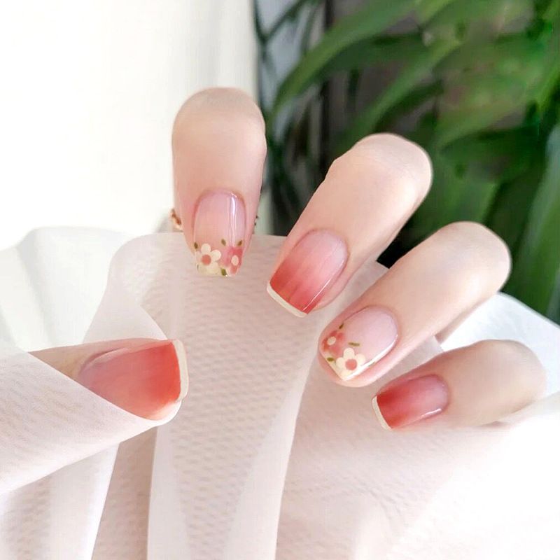 Piccoli fiori indossabili, stile corto, con toppe per unghie staccabili, Y24 finito_voghion.com