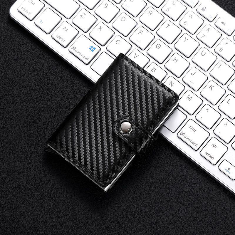 Slim RFID Blocking Metal Card Holder With Secure Snap Closure - Ultra Lightweight & Stylish Minimalist Design Alloy Metal Card Box Buckle_voghion.com