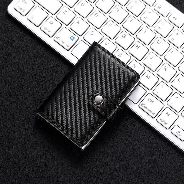 Slim RFID Blocking Metal Card Holder With Secure Snap Closure - Ultra Lightweight & Stylish Minimalist Design Alloy Metal Card Box Buckle_voghion.com