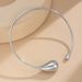 Collana girocollo con clavicola semplice e punk con grande goccia d'acqua in metallo geometrico di Instagram, alla moda_voghion.com