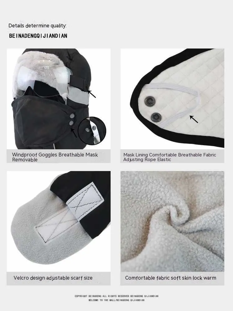New Hot Lei Feng Male Winter Outdoor Cycling Electric Vehicle Warmth Keeper Thickened Cotton Hat Ear Protection Cold and_voghion.com