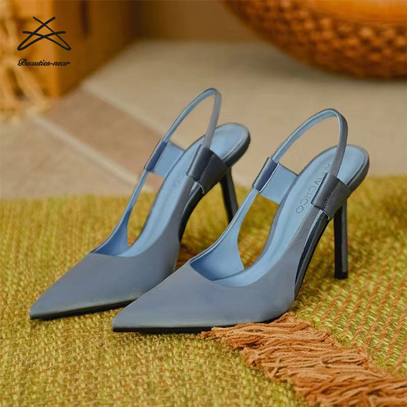 2024 Fashion Slip On High Heel Slingback Tynne Kvinner Høye hæler Dame Høyhælte Sandaler Kvinner Pumps Sandal Sko_voghion.com