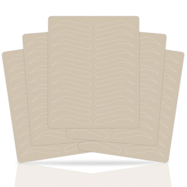 10 piezas de microblading para tatuaje de cejas, piel para práctica, suministros de maquillaje permanente para cejas, piel para entrenamiento de cejas_voghion.com