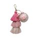 Creative Ice Silk Tassel Eternal Flower Gradient Color Internet Celebrity Car Keychain Cute Bag Pendant Gift_voghion.com