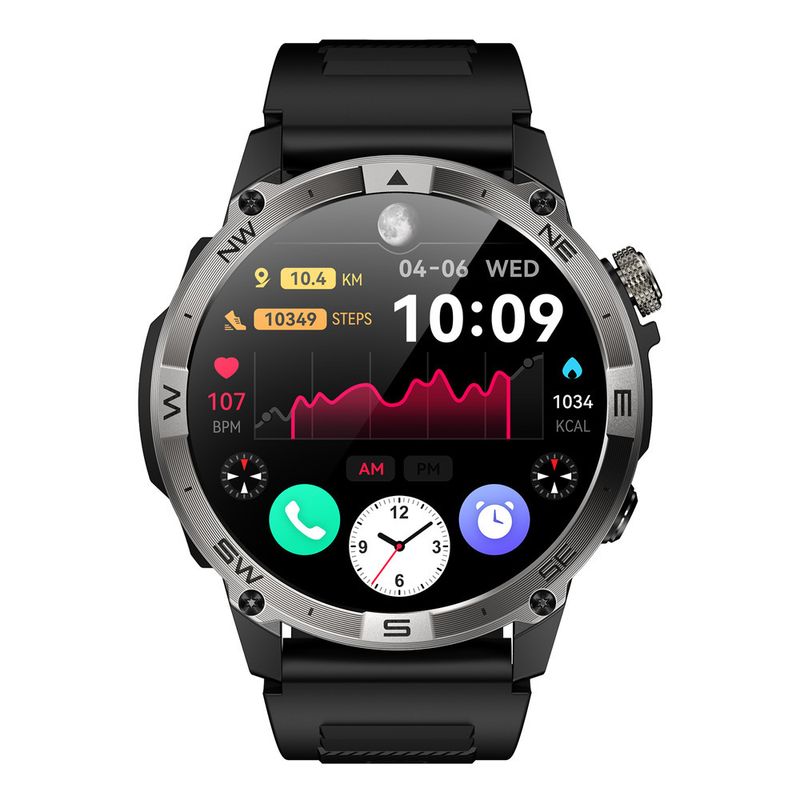 ​​HK08 Smart Watch With Bluetooth Calling, Heart Rate & Blood Oxygen Monitor, GPS, Multi-Sport Tracking, Altimeter & Compass For Men & Women​_voghion.com