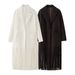 Women's Street Fashion Versatile Casual Fringe Woolen Coat_voghion.com