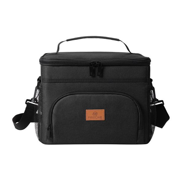 Picknicktasche in der Hand, im Auto montierter Frischhalte-Eisbeutel, auslaufsichere Isoliertasche mit einer Schulter, Lunchtasche mit großem Fassungsvermögen_voghion.com