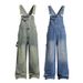 Men's Clothing Yellow Mud Colored Suspender Wide Leg Jeans Retro Washed Loose Casual Foreign Trade Popular Logging Jumpsuit Men_voghion.com