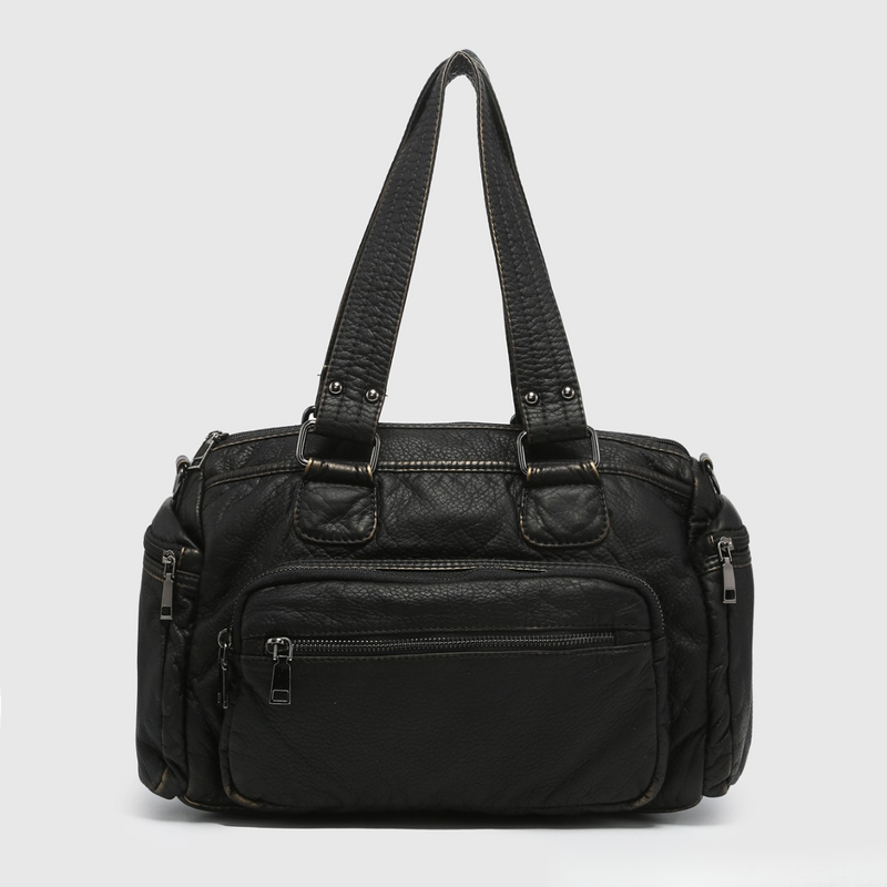 Women's Post-apocalyptic Style Washed Gradient Color Single Handheld Multi-pocket Large-capacity Shoulder Bag_voghion.com