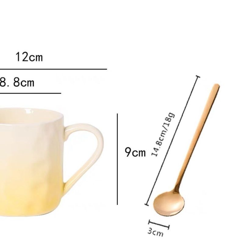 Ceramic Mug Water Couple Breakfast Coffee Girl Home New High-Value Office Drinking Cup_voghion.com