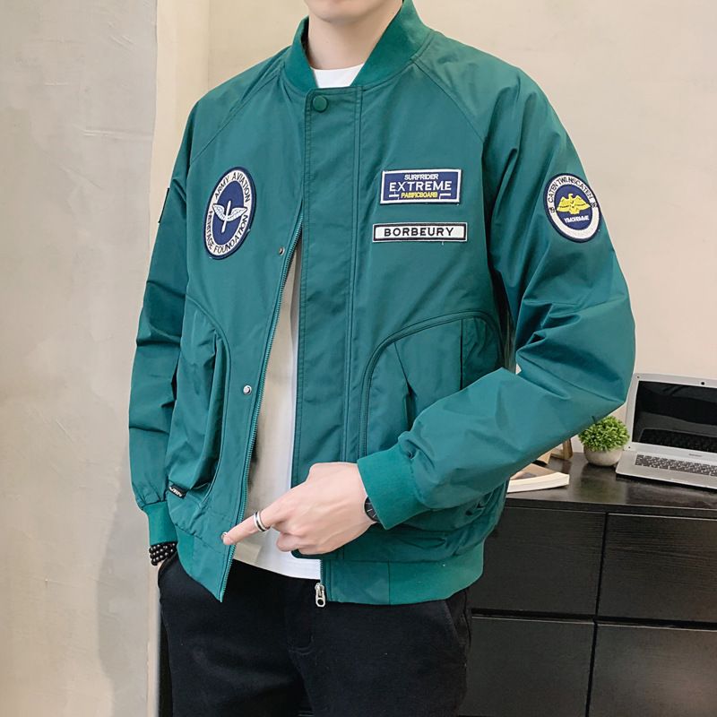 Aviator jaka Vīriešu S pavasara un rudens amerikāņu beisbola formas tērps Funkcionāls stils Ins Moderns augšējais apģērbs_voghion.com