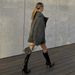 Women’s Oversized Suede Jacket – American Street Style Lapel Coat (Dark Gray, S-L)_voghion.com