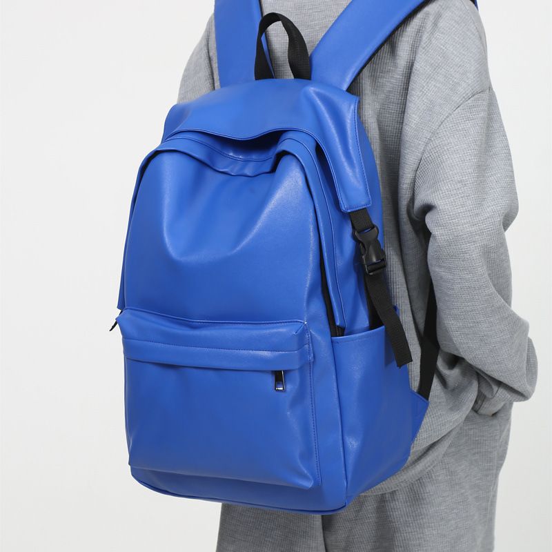 Zaino da uomo grande capacità PU superficie morbida sport tempo libero computer zaino maschio studente universitario scuola superiore zaino da viaggio_voghion.com