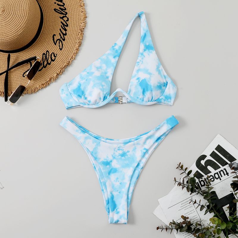 Damenbekleidung Newmulti Color Sexy Damen Split Badeanzug One Shoulder Steel Bikini Bikini Badeanzug_voghion.com