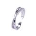 Anello da donna con anello a carica, anello aperto impilabile, anello con zircone per indice, anello di coppia_voghion.com