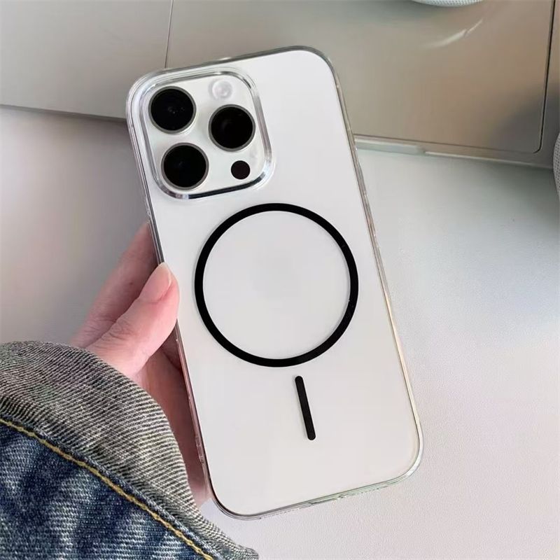 Transparent Hard PC Phone Cases For Iphone 16 15 14 13 12 11 Pro Max 16E Plus Magnetic Wireless Charging Clear_voghion.com