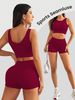 European And American Cross-Border Sports Women's High-Waisted Hip-Lifting Shorts High Elasticity Crop Top Quick-Dry_voghion.com
