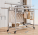 Molensige 304 Laser Full Welding Thickened Stainless Steel Telescopic Clothes Rustproof Balcony Dormitory Drying Rack_voghion.com
