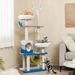 Multi-level Cat Tower With Sisal Covered Scratching Posts_voghion.com