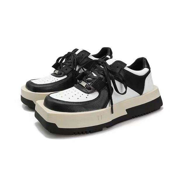 CHABLESKELTH retro thick-soled round head square head mandarin duck shoes women's versatile ins trendy sneakers 2024 new style 4_voghion.com