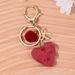 Portachiavi con ciondolo a forma di cuore con fiocco e pompon, grazioso ciondolo per borsa_voghion.com