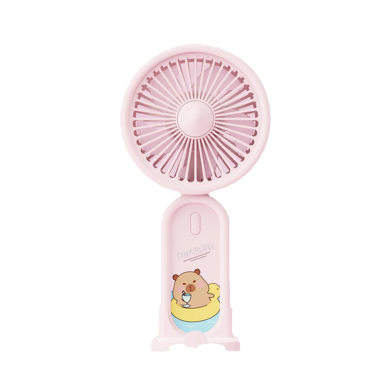 Desktop Portable Violence Electric USB Charging Cartoon Handheld Kleiner Ventilator_voghion.com