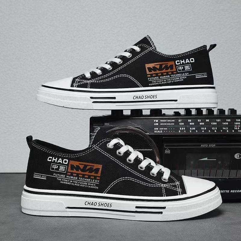 Men's Classic Canvas Sneakers - Lightweight Breathable Slip-Resistant Casual Shoes With Cushioned Comfort For Everyday Wear​_voghion.com