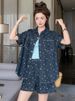 2025 Fashion Lazy Spring Summer New Shorts Denim Two-Piece Set Casual Outfit Petite Stylish Age-Reducing_voghion.com