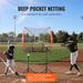 VEVOR 7x7 Ft Baseball Softball Practice Net, Portable Baseball Training Net For Hitting Batting Catching Pitching, Backstop Baseball Equipment Training Aids With Strike Zone_voghion.com