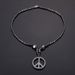 Heißer Verkauf Friedenszeichen Anhänger Magnetische Stein Mode herren Exquisite Halskette_voghion.com