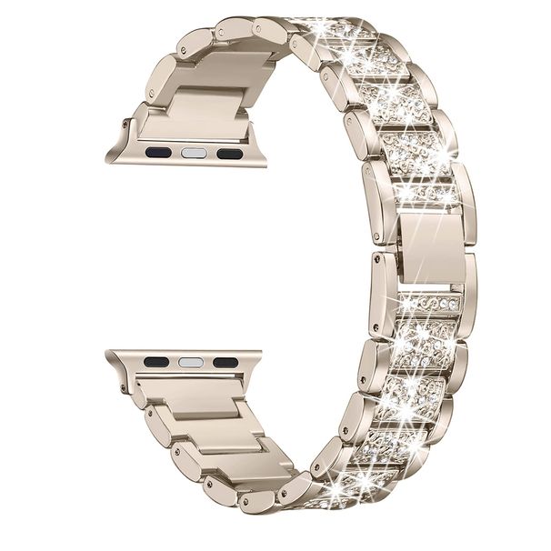 Smykkekjederem For klokkerem 40 41mm 44mm 42mm 38mm Loop armbånd diamant armbånd iWatch series 7 6 5 4 3 SE_voghion.com