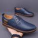 Men's Genuine Leather With Sole 2025 Spring And Autumn Trendy Versatile British Style Top Layer Cowhide Casual Shoes_voghion.com