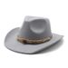 New Crimped Cowboy Hat Western Ethnic Tibetan Style Felt Hat Colored Bead Rope Accessories Knight Hat Tide_voghion.com