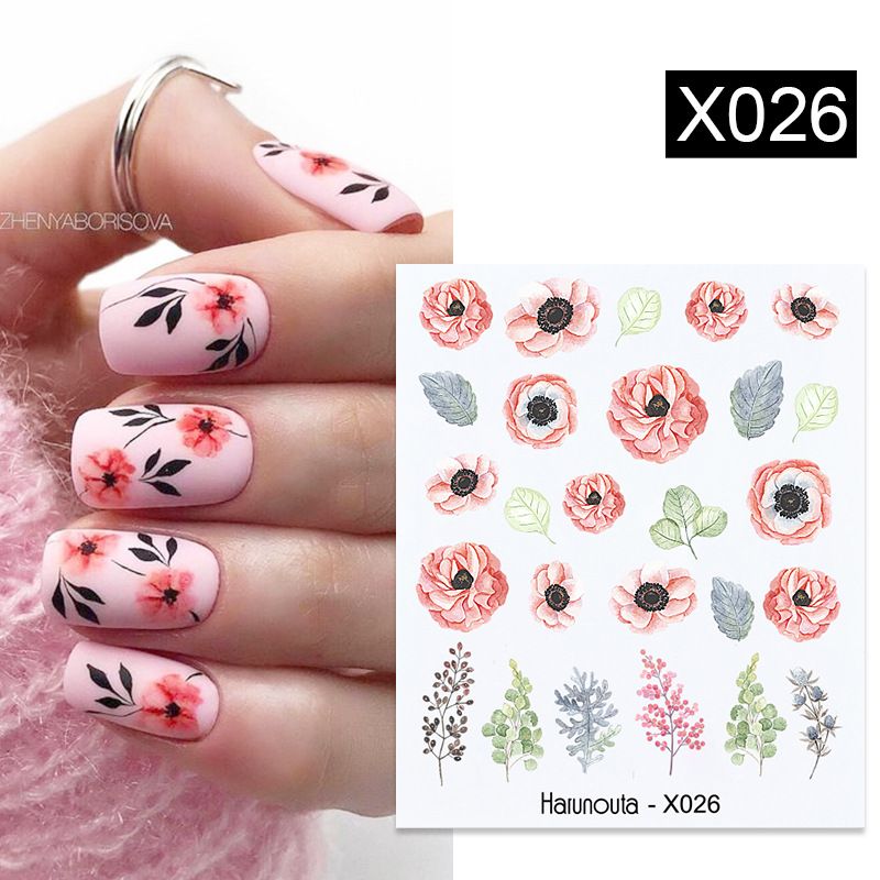 Harunouta Spring Song Series Naklejki na Paznokcie - Owoce, Zwierzęta, Motyle i Kwiaty, Małe Arkusze Naklejki Transferowe Znak Wodny Do DIY Nail Art_voghion.com