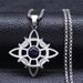 Niche Personality Simple Style Trendy Square Celtic Knot Pendant Necklace Jewelry_voghion.com