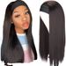 Turban wig new product wig ladies long straight hair black chemical fiber hair band wig factory spot delivery_voghion.com