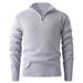 Męski sweter dzianinowy z zamkiem błyskawicznym do połowy – modny zimowy sweter ze ściągaczem u dołu i oddychającą tkaniną (M-3XL)_voghion.com