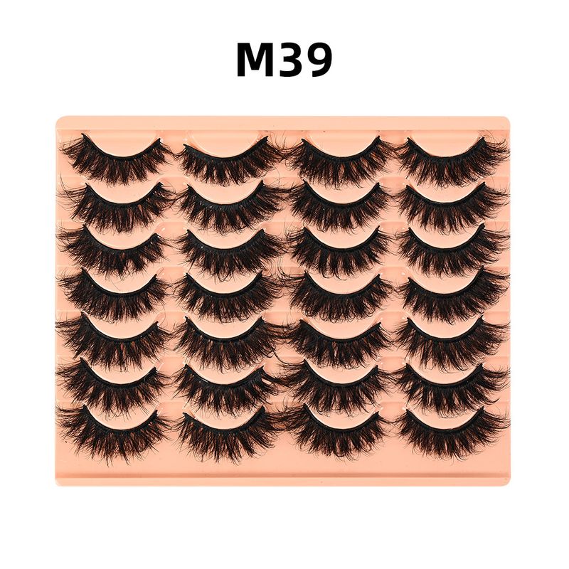 Eyelashes Set 14 Pairs Of False Eyelashes One Piece Three Dimensional Cross Lengthened, Thick And Hairy Eyelashes_voghion.com