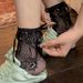 Spring And Summer Thin Socks, Solid Color Desire, Windproof Mesh, Eyelet Band, Mid-calf Socks, Children's Cute_voghion.com