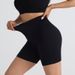 Women's Clothing Seamless Threaded Elastic Tight Three Quarter Pants_voghion.com