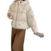 Neue Herbst- und Winterjacke aus dicker Kendou-Kapuze mit Brotpuff, weiche kurze weiße Entendaunenjacke für Damen, trendig_voghion.com