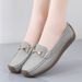 2025 Spring And Autumn New Women's Loafers Cowhide Mom Non-Slip Slip-On Casual White Shoes For Women Plus Size_voghion.com
