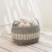 Zita Oval Resin Woven Wicker Multi-Use Storage Basket With Handles - 18' X 15' X 15' - White-Gray - For Towel, Toys, Magazines Storage And Home Deco_voghion.com