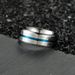 Eenvoudige blauwe groef titanium stalen ring roestvrij stalen sieraden accessoires_voghion.com