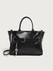 Trendy Korean Ins Style Crossbody Bag - Versatile Shoulder Handbag For Women, Black PU Small Square Bag With Magnetic Closure_voghion.com