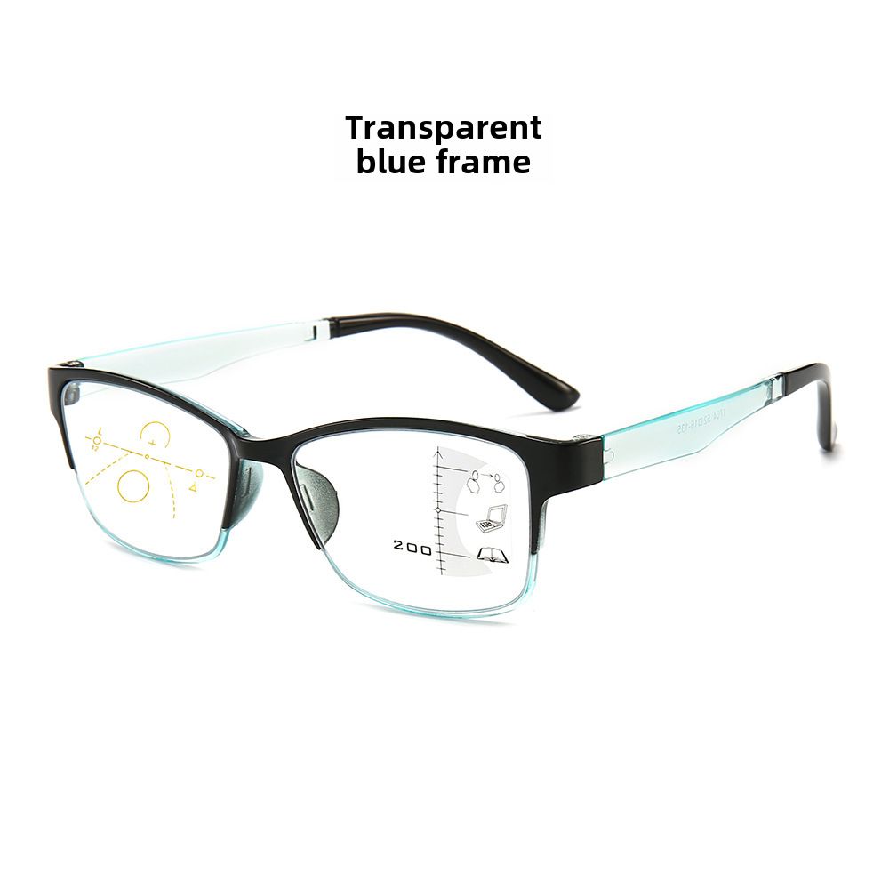 Nuovi occhiali da lettura progressivi multifocali anti-luce blu retrò e confortevoli, con montatura grande e canale largo, occhiali intelligenti per uomini e donne_voghion.com