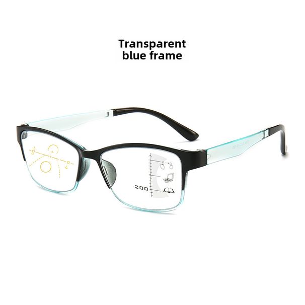 Nuovi occhiali da lettura progressivi multifocali anti-luce blu retrò e confortevoli, con montatura grande e canale largo, occhiali intelligenti per uomini e donne_voghion.com